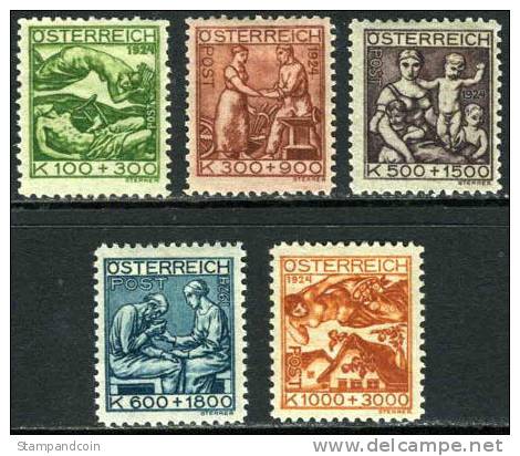 Austria B66-70 Mint Hinged Semi-Postal Set From 1924 - Ongebruikt