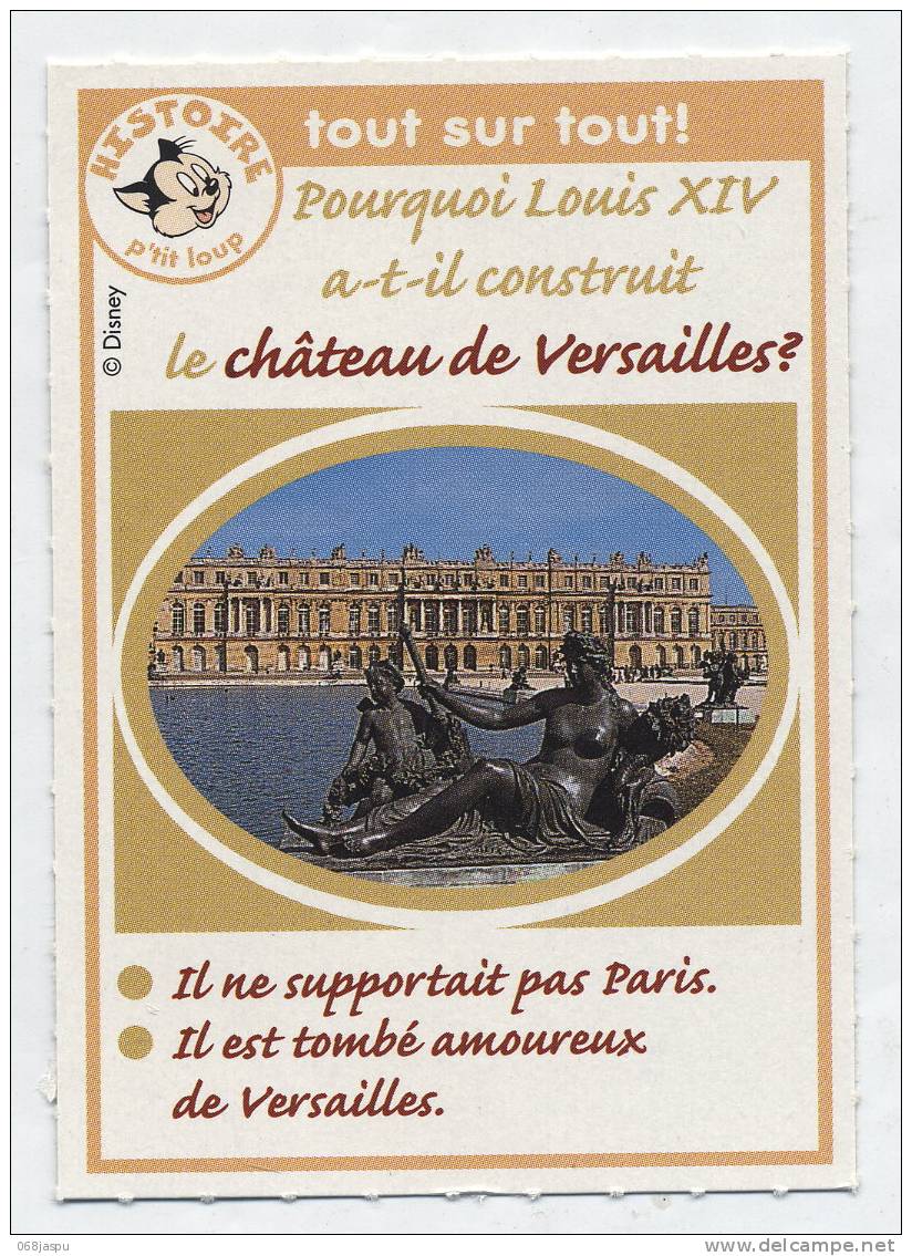 Fiche P'tit Loup Histoire Versailles - Geschiedenis