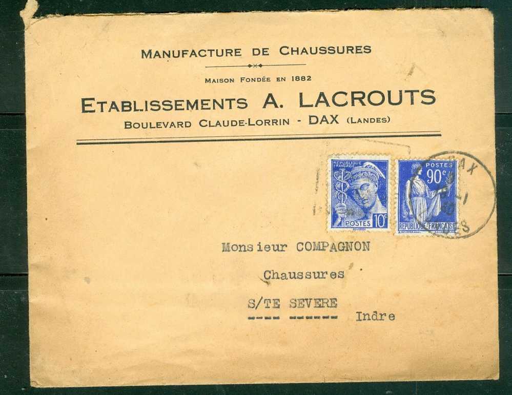 N°368  + N° 407  Sur Lettre   EN JANVIER 1941  - Ac4516 - 1932-39 Paz