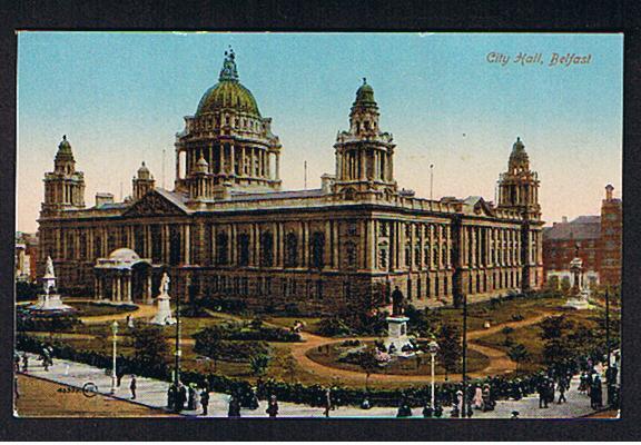 RB 558 -  Early Postcard City Hall  Belfast - Northern Ireland - Antrim