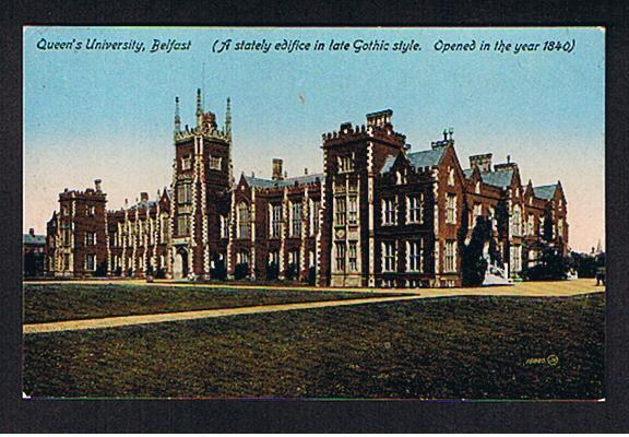RB 558 -  Early Postcard Queens University Belfast - Northern Ireland - Antrim