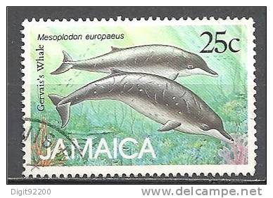 1 W Valeur Used, Oblitérée - JAMAICA - MESOPLODON EUROPAEUS - N° 1052-56 - Jamaica (1962-...)