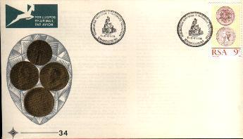 SOUTH AFRICA 1974 FDC Nr. 34 First Coins - FDC