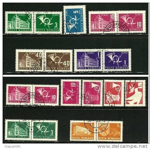 ● ROMANIA - 1967  - SERVIZI - TASSE - N.° 127 . . .  Usati - Cat. ? €  - Lotto N. 473 /74 - Dienstmarken