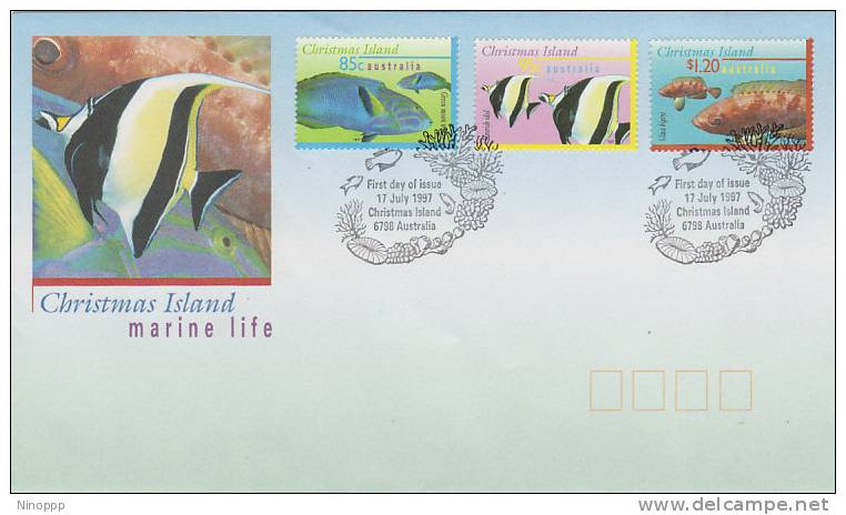 Christmas Island-1997 Marine Life  FDC - Christmas Island