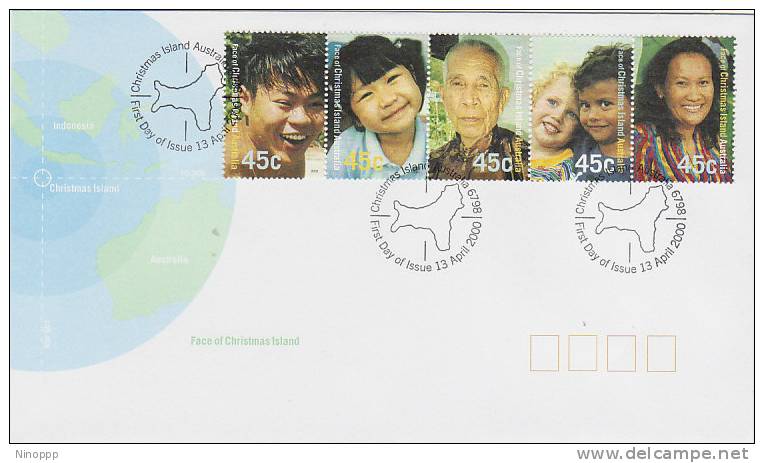 Christmas Island-2000 Faces Of Christmas Island FDC - Christmas Island