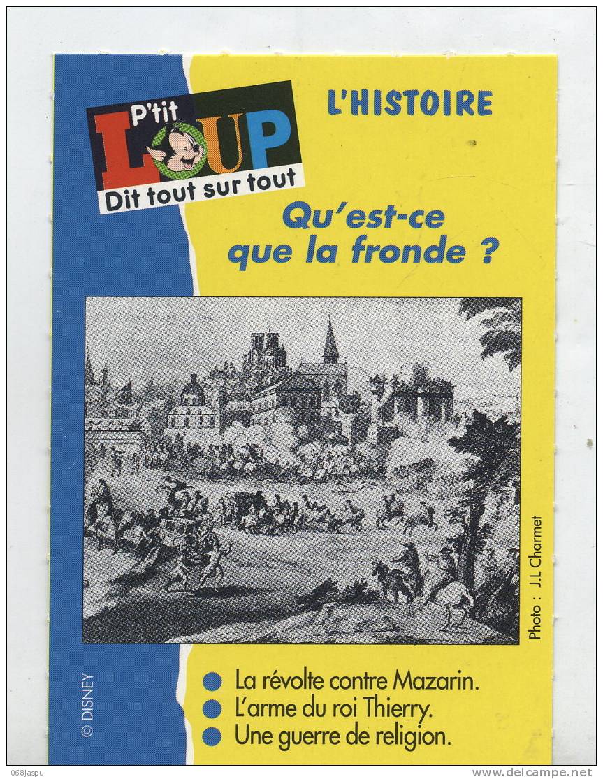 Fiche P´tit Loup Histoire Fronde Mazarin - Geschiedenis