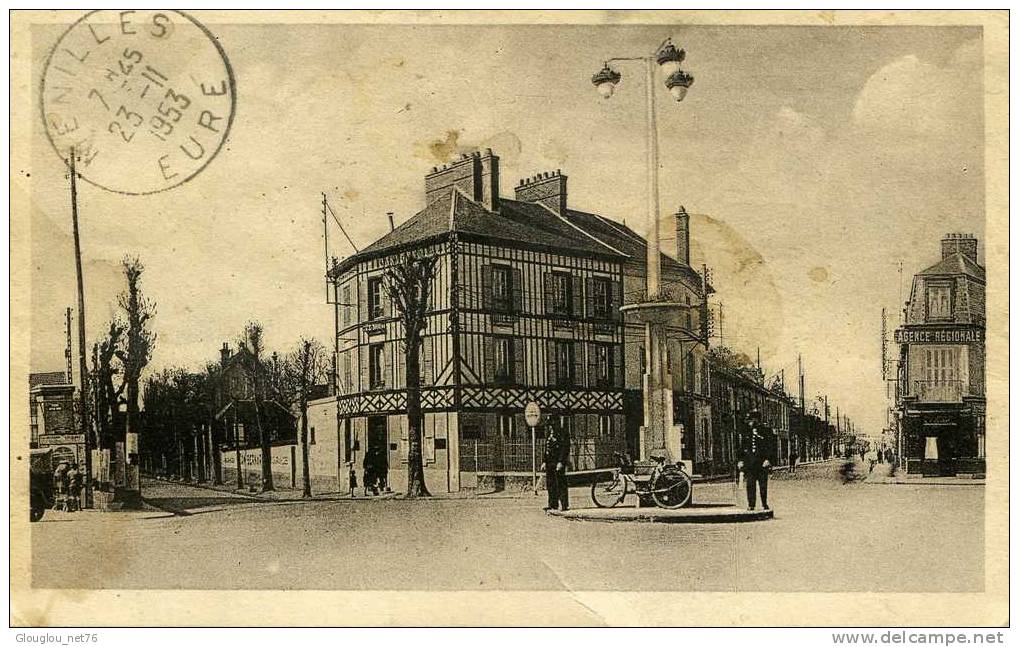 78-MANTES...CPA AVEC PUB AU DOS SOCIETE D'ASSURANCES ACCIDENTS A.WINTERHUR..ANIMEE - Mantes La Ville