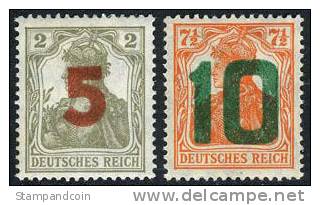 Poland 77-78 XF Mint Hinged Surcharged Gniezno Issue From 1919 - Ungebraucht