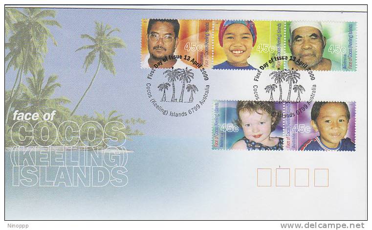 Cocos Islands  2000 Faces Of Cocos Islands  FDC - Christmas Island