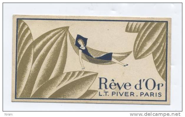 Carte Parfumée PIVER - Rêve D'Or - Antiquariat (bis 1960)