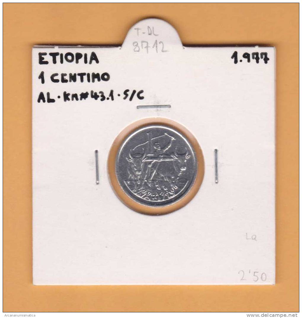 ETIOPIA   1  CENTIMO   1.977  AL  KM#43.1   SC/UNC      DL-8712 - Ethiopia