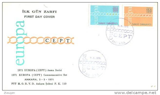 TURKEY  1971  EUROPA CEPT FDC - 1971