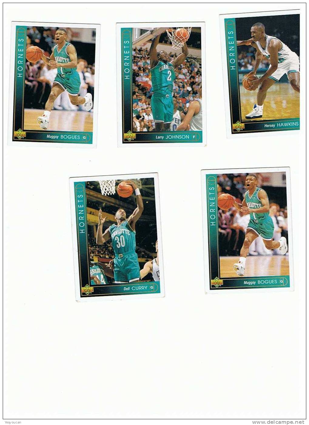 1992-93 Upper Deck Basketball Cards (HORNETS 5) - Konvolute