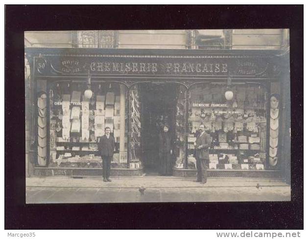 Paris 10e Carte Photo Chemiserie Française Au N° 30 Rue De Bondy édit.photo Compagnie Américaine Rue Des Mauvais Garçons - District 10