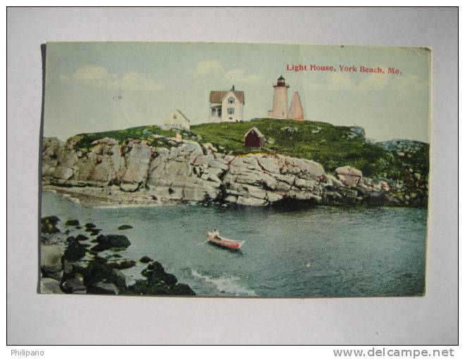 Light House           York Beach Me   19?? Cancel Circa 1907 - Autres & Non Classés