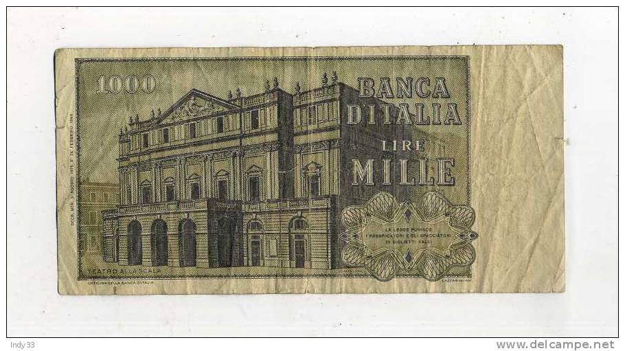 - ITALIE . 1000 L. 1969 - 1000 Lire