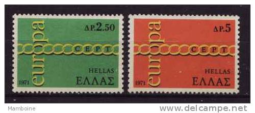 Grece  Europa  1971   N° 1052 / 53   Neuf  X - Unused Stamps