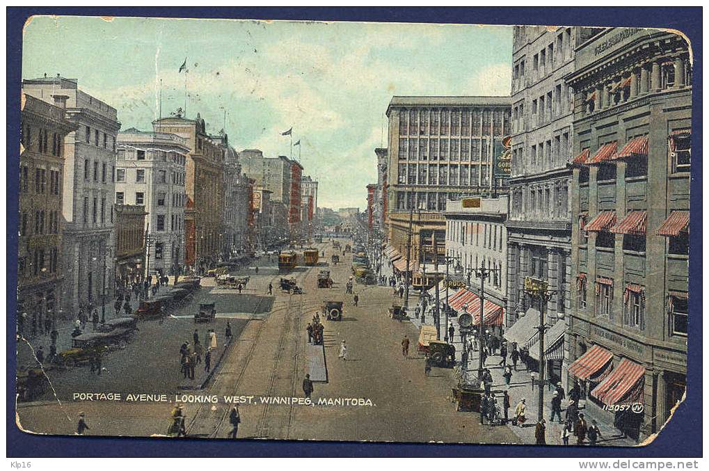 CANADA,WINNIPEG,MANITOBA,PORTAGE AVENUE,OLD PC 1929 - Winnipeg