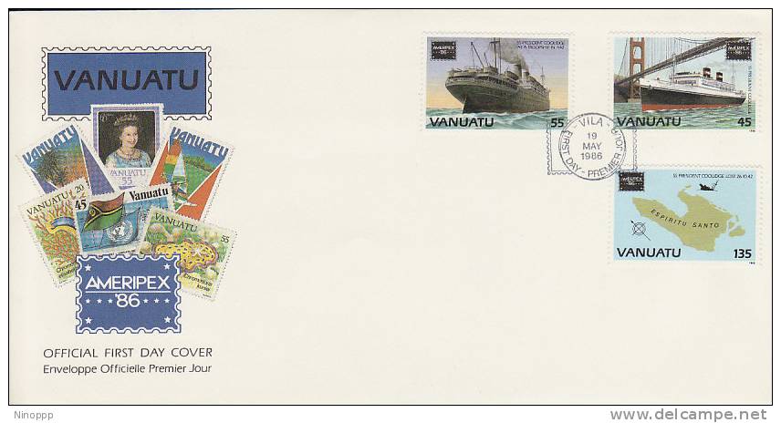 Vanuatu-1986 Ameripex   FDC - Vanuatu (1980-...)