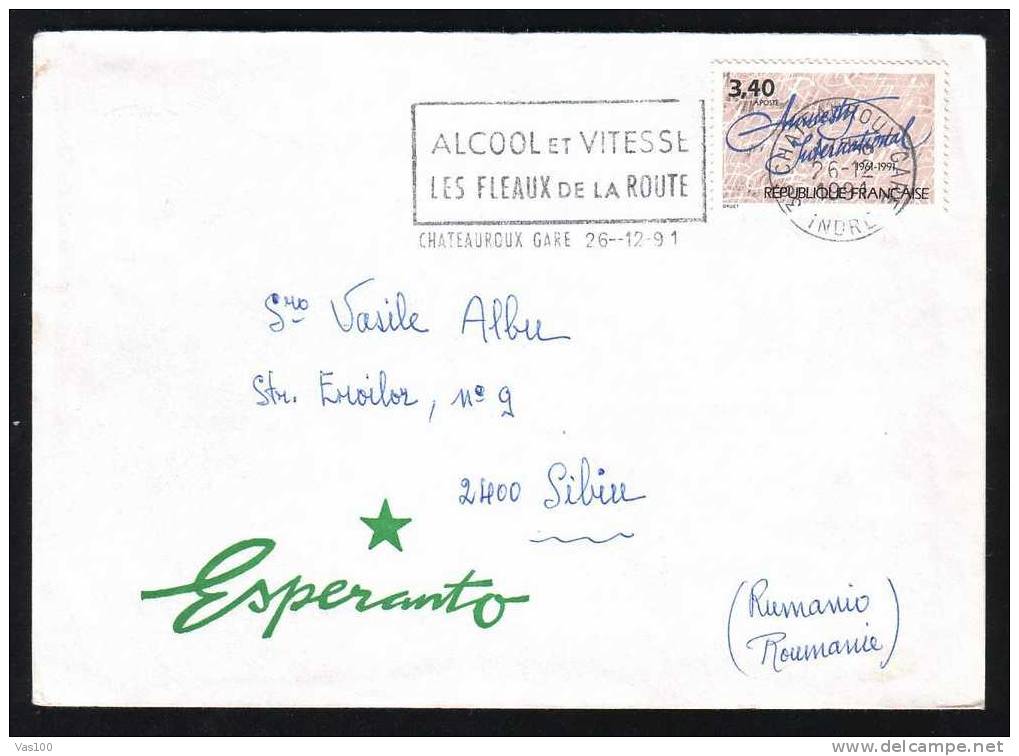 France  To Romania Cover With Esperanto 1994. - Esperanto