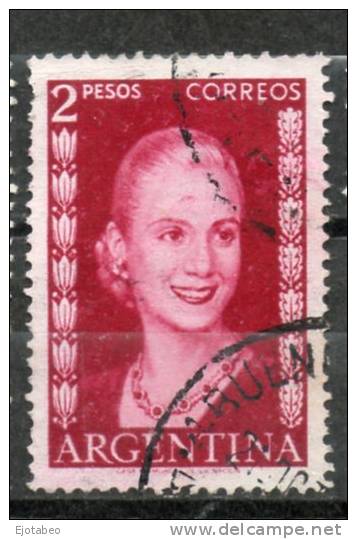 12-ARGENTINA-1952- YT 527  Y M. 605 DIA INTERN. DE LA MUJER-Mujeres Del Mundo-Eva Perón - Usados