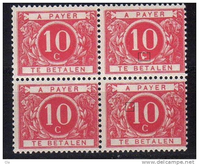 TX  5  **  Bloc De 4  Points Blancs - Timbres