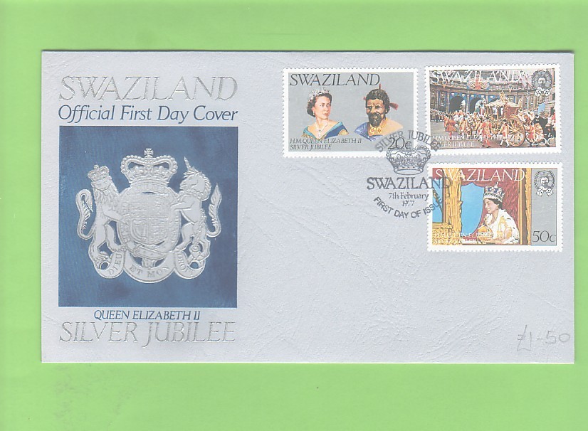 SWAZILAND - 1977 Silver Jubilee FDC - Swaziland (1968-...)