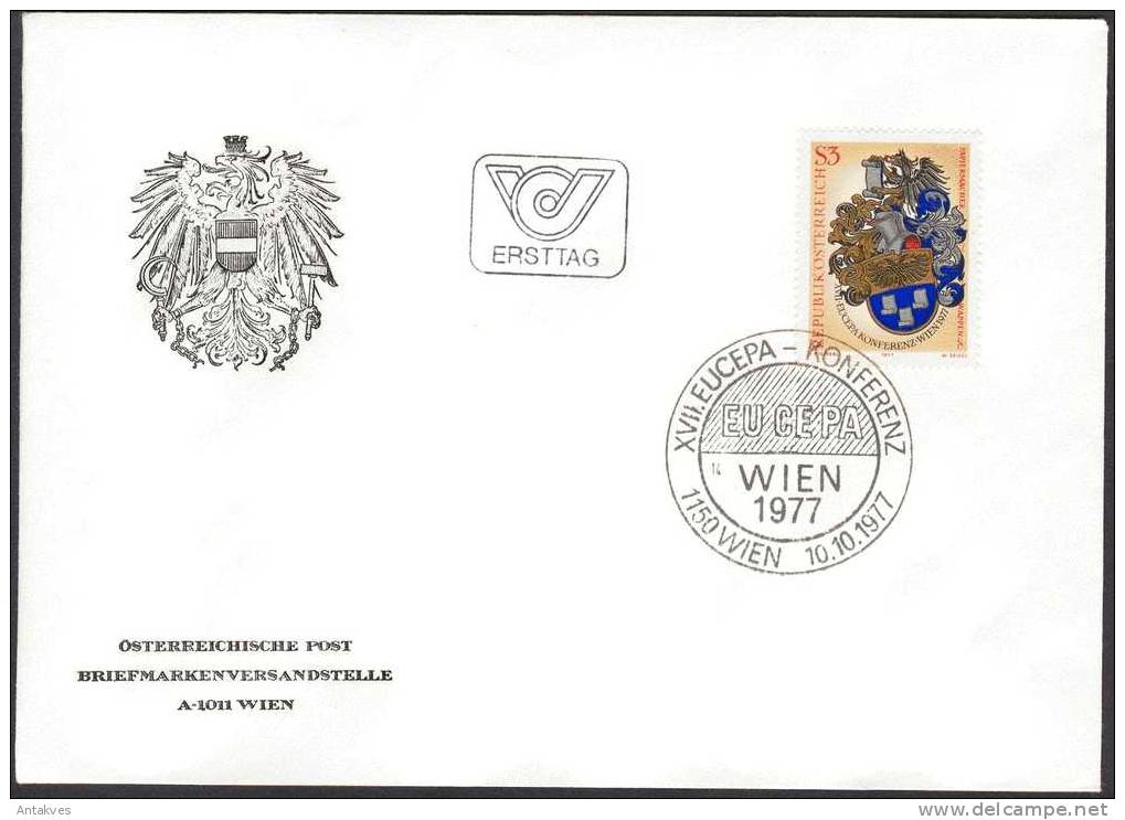 Austria Osterreich 1977 EUCEPA Konferenz FDC - Cartas & Documentos