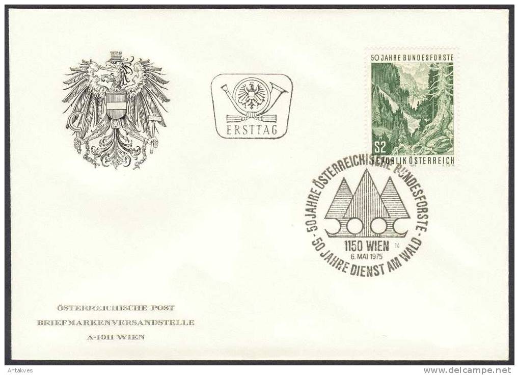 Austria Osterreich 1975 50 Jahre Bundesforste FDC - Covers & Documents