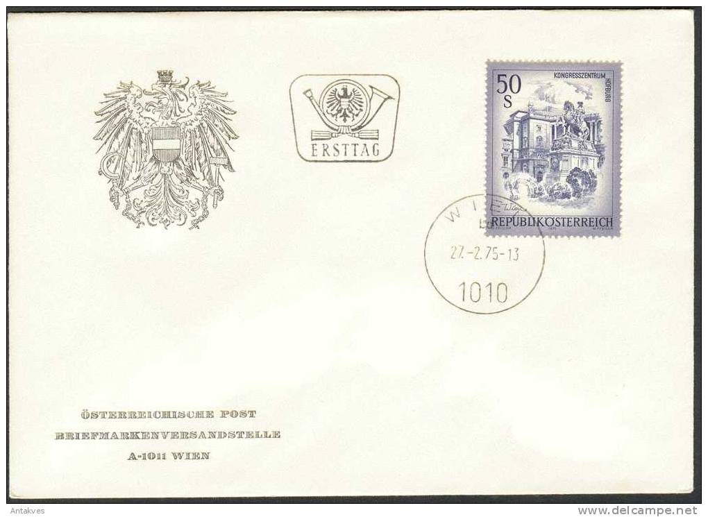 Austria Osterreich 1975 50 S. Hofburg FDC - Covers & Documents