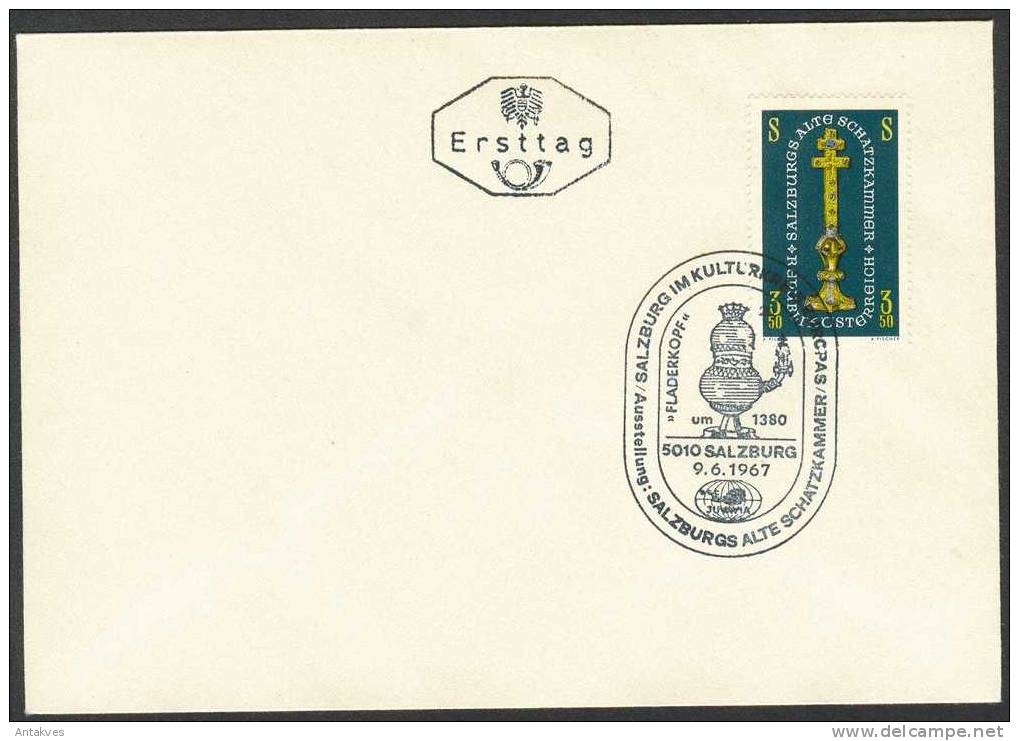 Austria Osterreich 1967 Salzburg Alte Schatzkammer FDC - Lettres & Documents