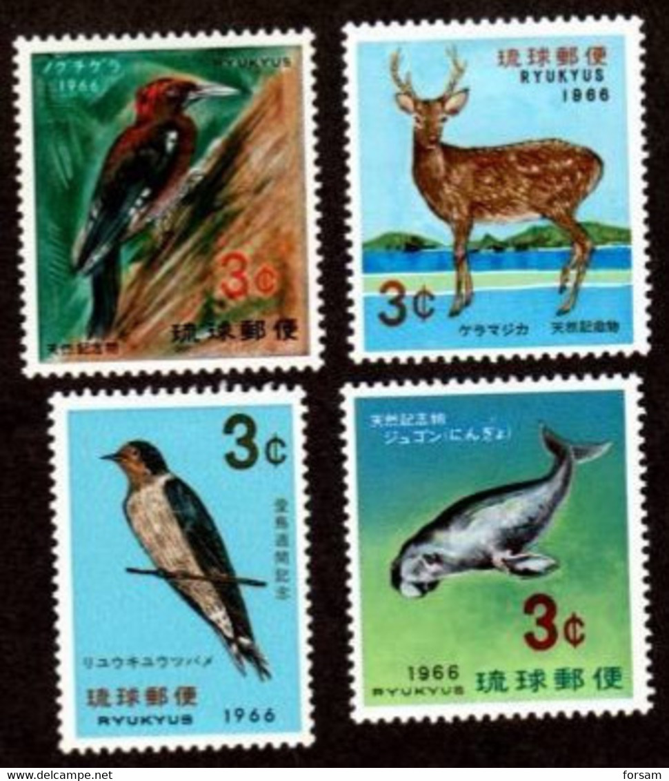 RYUKYU ISLANDS..1966..Michel # 169-171; 172...MLH. - Riukiu-eilanden