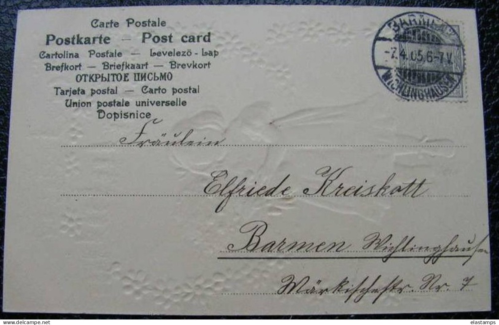 == Barmen - Wichlinghausen ,  1905  Kind Blumen Praeger Karte - Verzamelingen & Reeksen