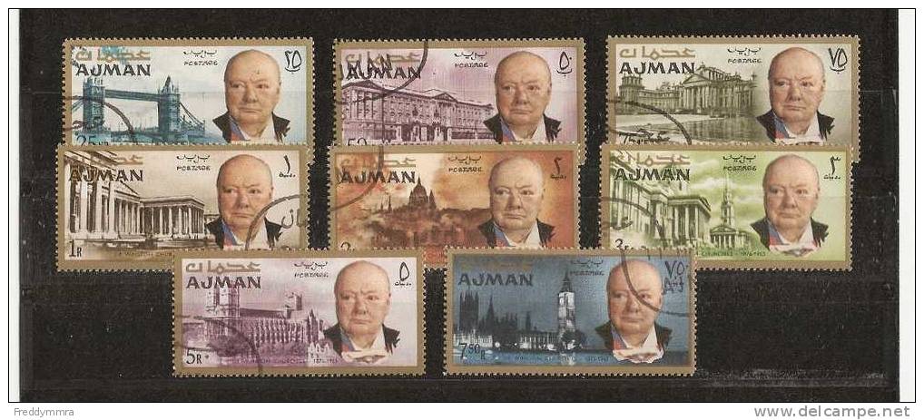 Ajman: Michel - 85/ 92 Oblit - Sir Winston Churchill