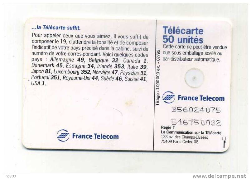 - TELECARTE FRANCE . TELECARTE ILLUSTREE 1995 . POUR APPELER CHEZ VOUS ... - 1995