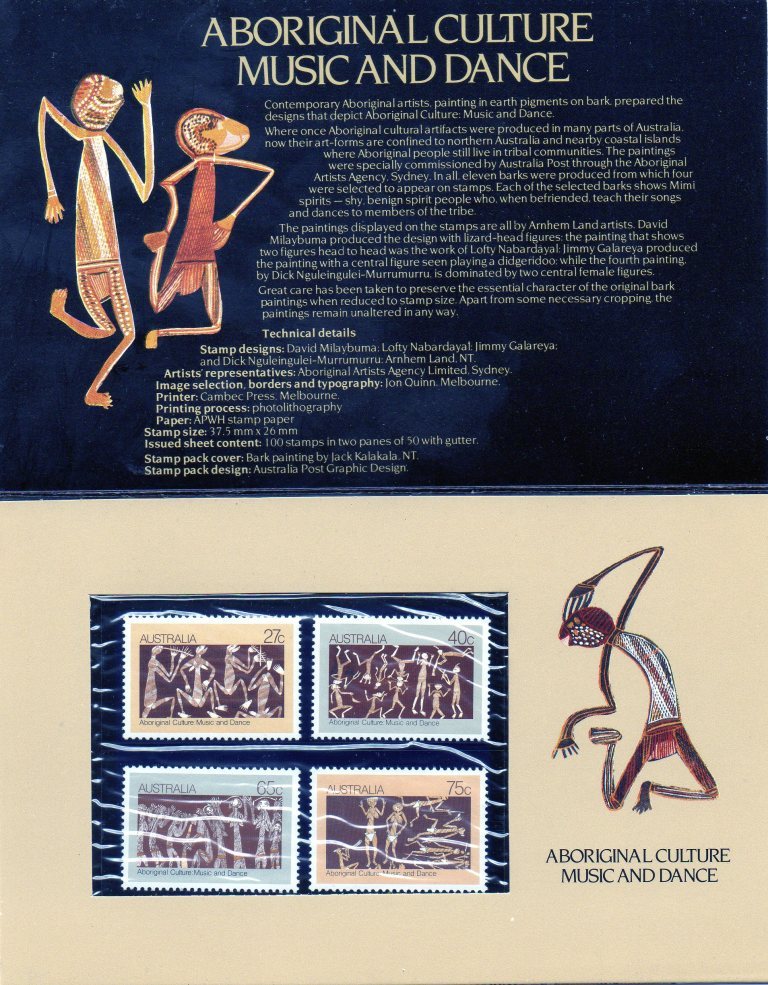 Australia 1982 Aboriginal Culture And Dance Presentation Pack - See 2nd Scan - Mint Stamps