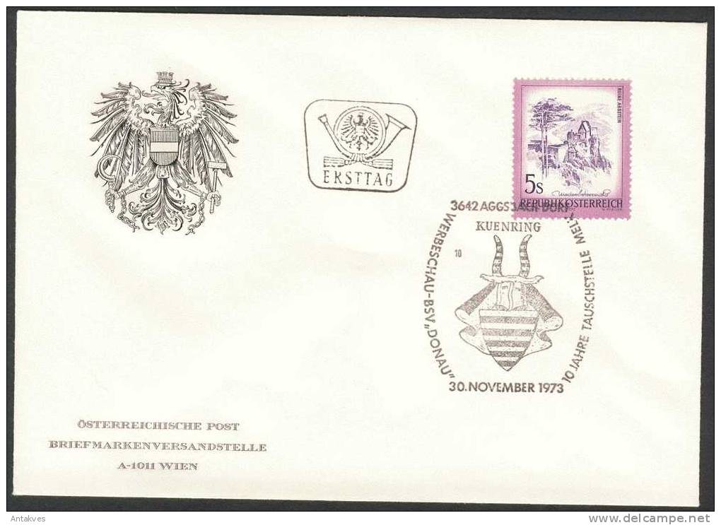 Austria Osterreich 1973 Ruine Aggstein FDC - Covers & Documents