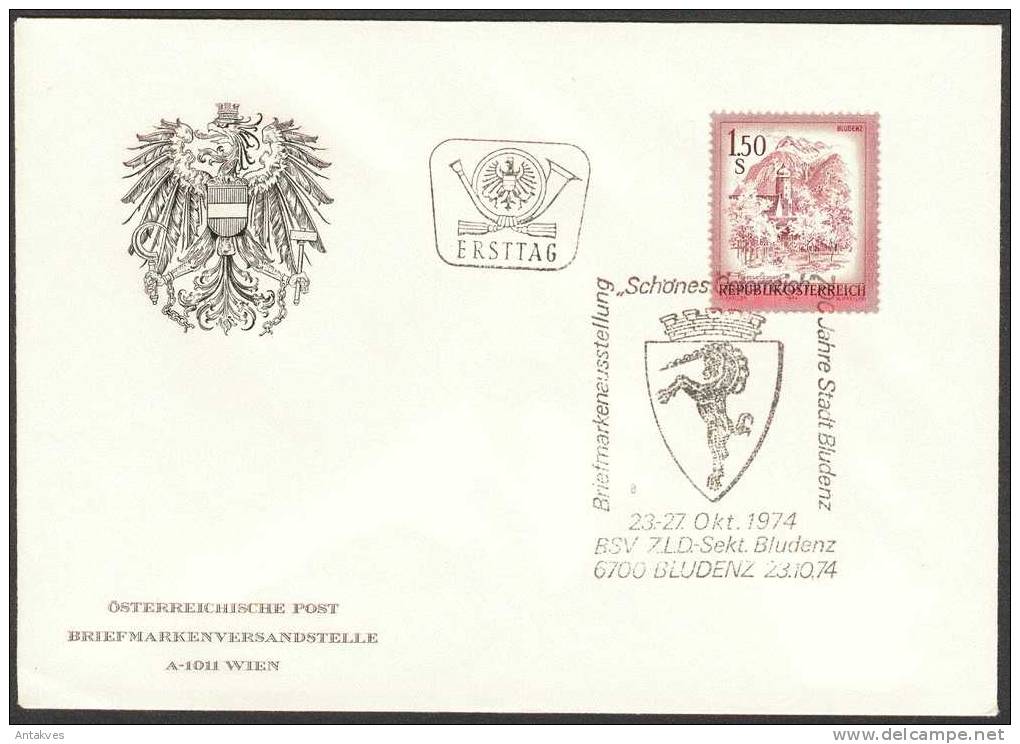 Austria Osterreich 1974 Bludenz FDC - Covers & Documents