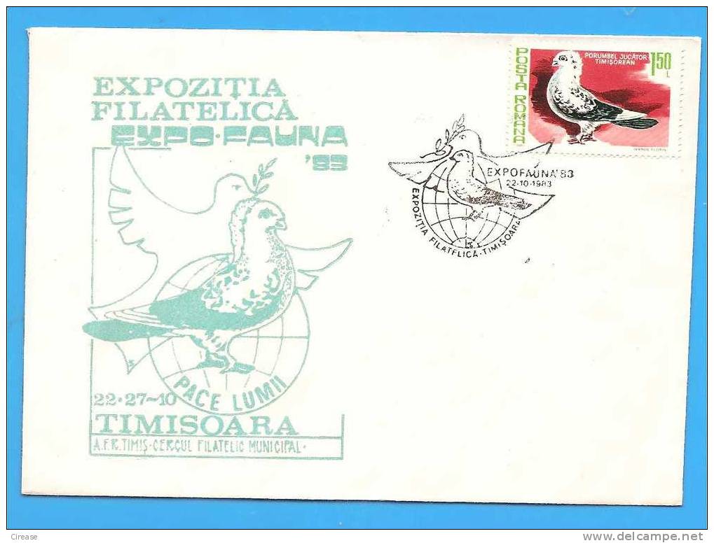 ROMANIA Cover 1983.  Peace Dove Symbol - Pigeons & Columbiformes