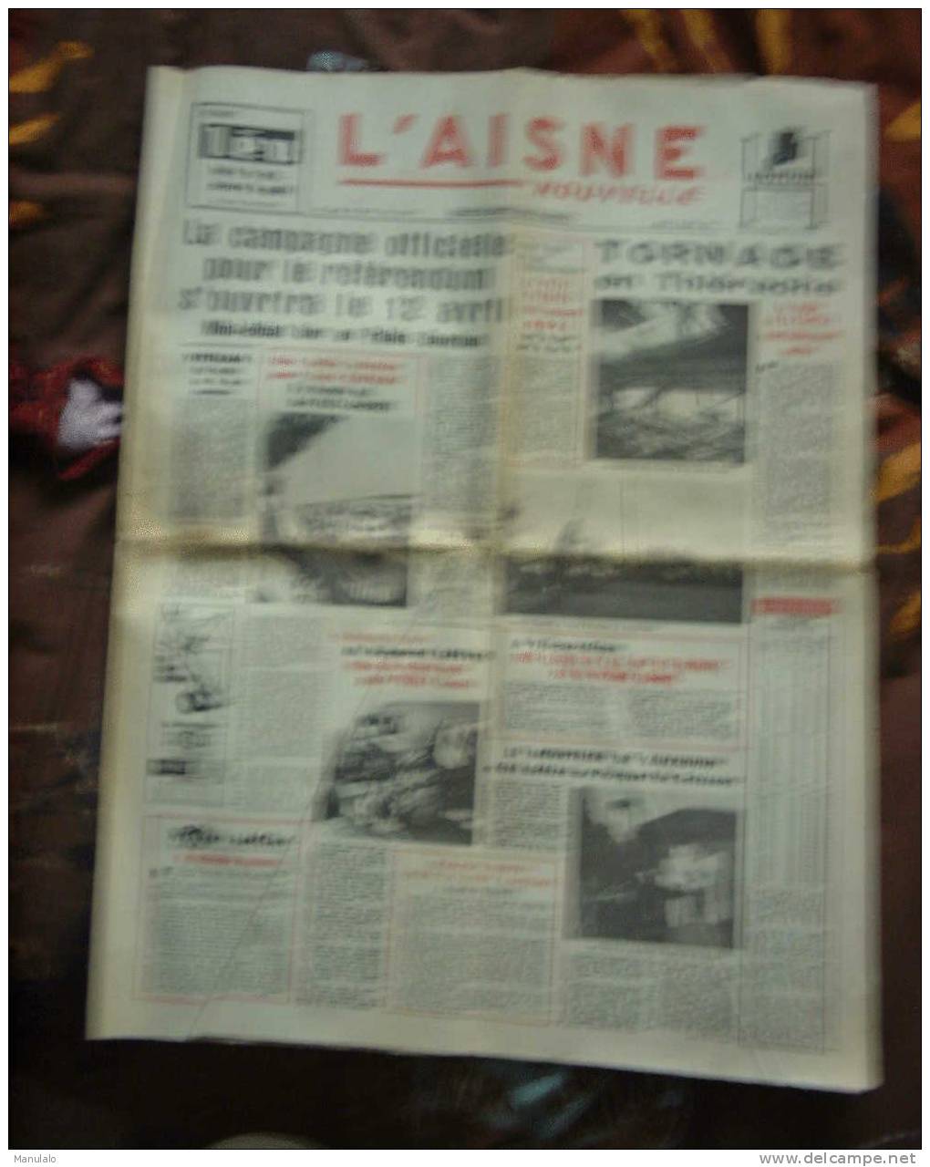 Journal - L´aisne Nouvelle - Jeudi 6 Avril 1972 - Andere & Zonder Classificatie