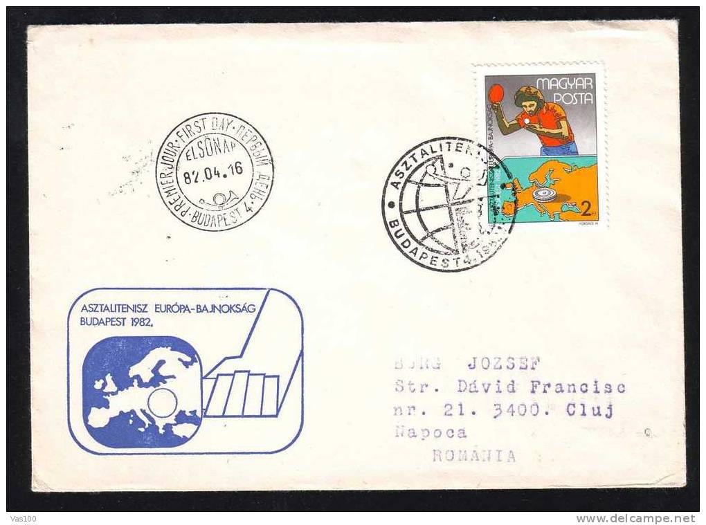 Ungaria FDC 1982 With Table Tennis. - Tafeltennis