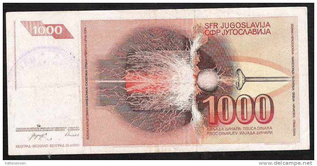 BOSNIA & HERZEGOVINA   P2a   1000  DINARA   1992  VF    NO P.h. ! - Bosnie-Herzegovine