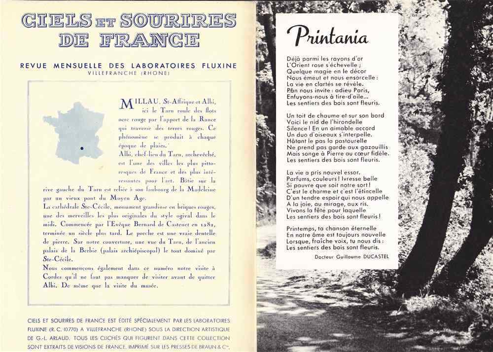 Ciels Et Sourires De France - Labos Fluxine - 05 1939 - Tarn - Albi - St-Afrique - Peyre - TBE - Midi-Pyrénées