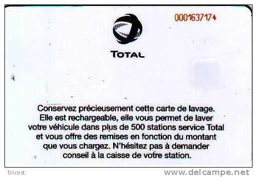 CARTE LAVAGE TOTAL RECHARGEABLE VERSO 500 STATIONS ETAT COURANT - Car Wash