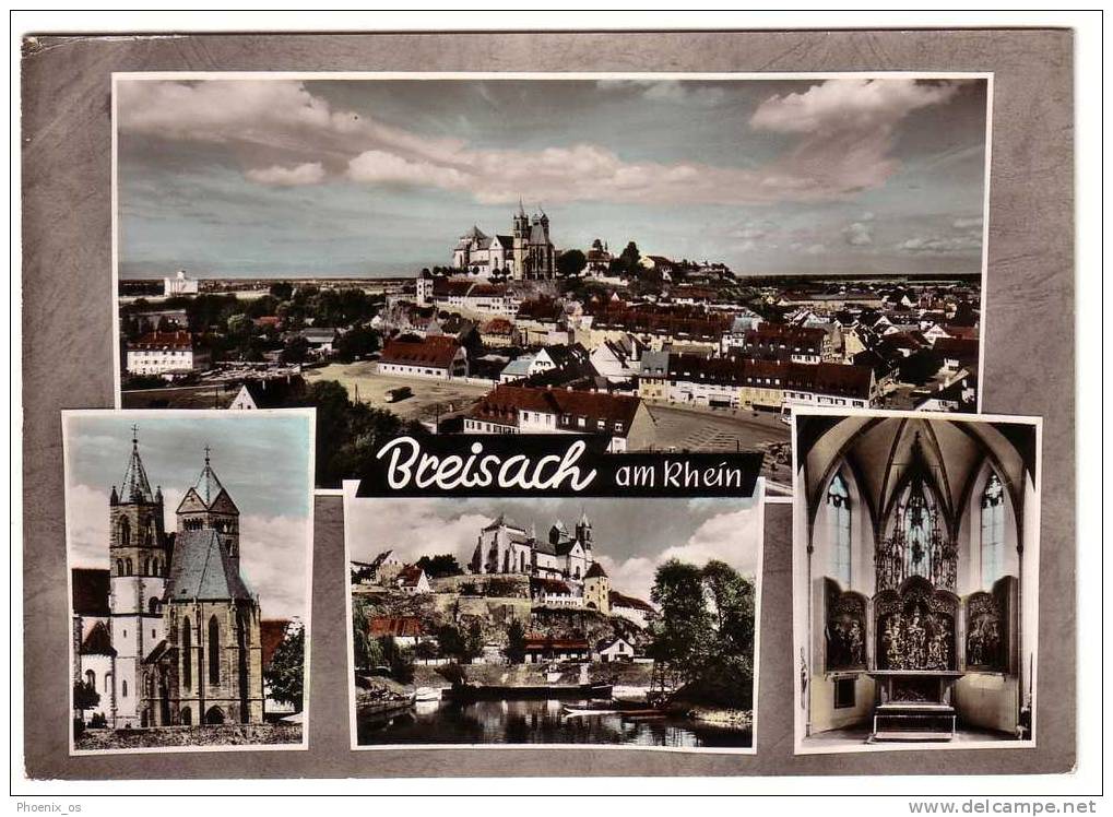 GERMANY - Breisach, Mosaic Postcard, Year 1966 - Breisach