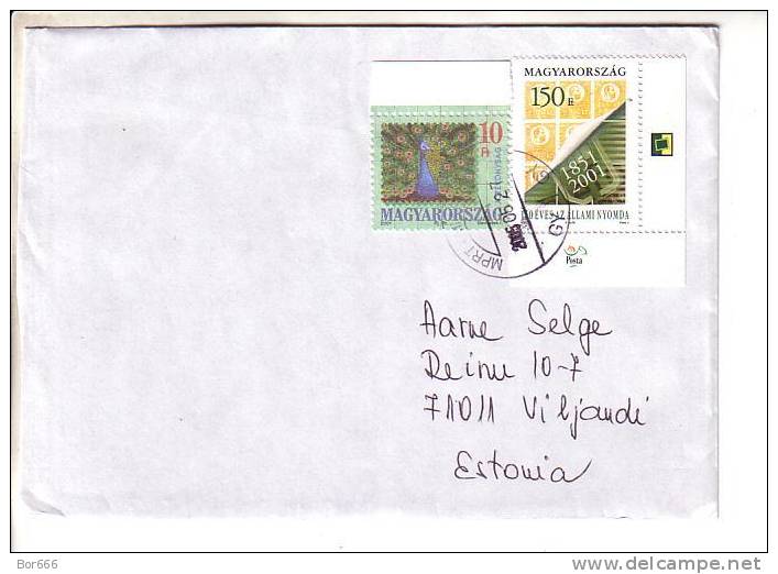 GOOD HUNGARY Postal Cover To ESTONIA 2005 - Good Stamped: Stamps On Stamp - Covers & Documents