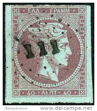 Greece #21 Used 40l Hermes From 1862 - Used Stamps