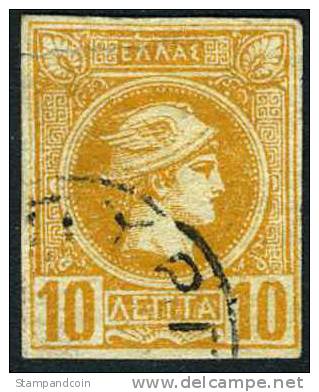 Greece #93a + 93b Used 10l Hermes From 1889 - Gebraucht