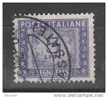 Italia   -   1947.   Segnatasse  5 £    Filigrana Ruota.   Viaggiato, Bello - Autres & Non Classés